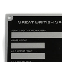 Cargar imagen en el visor de la galería, Stamped / Laser Etched GBS Chassis Plate