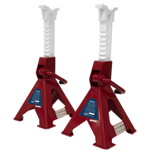 Load image into Gallery viewer, Sealey - Axle Stands (Pair) 3 Tonne Capacity per Stand Ratchet Type