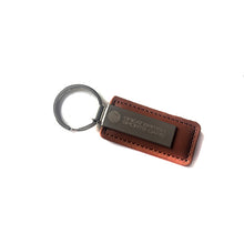 Load image into Gallery viewer, GBS Leather Key Ring with Metal Keyring - Black / Brown
