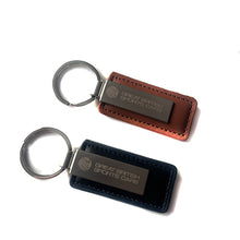 Load image into Gallery viewer, GBS Leather Key Ring with Metal Keyring - Black / Brown
