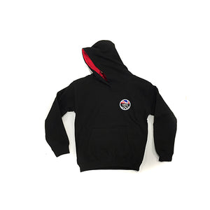 Child's GBS Hoodie Black with Red Hood