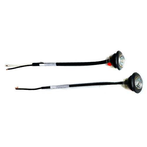 Clear with Red LED light (pair)